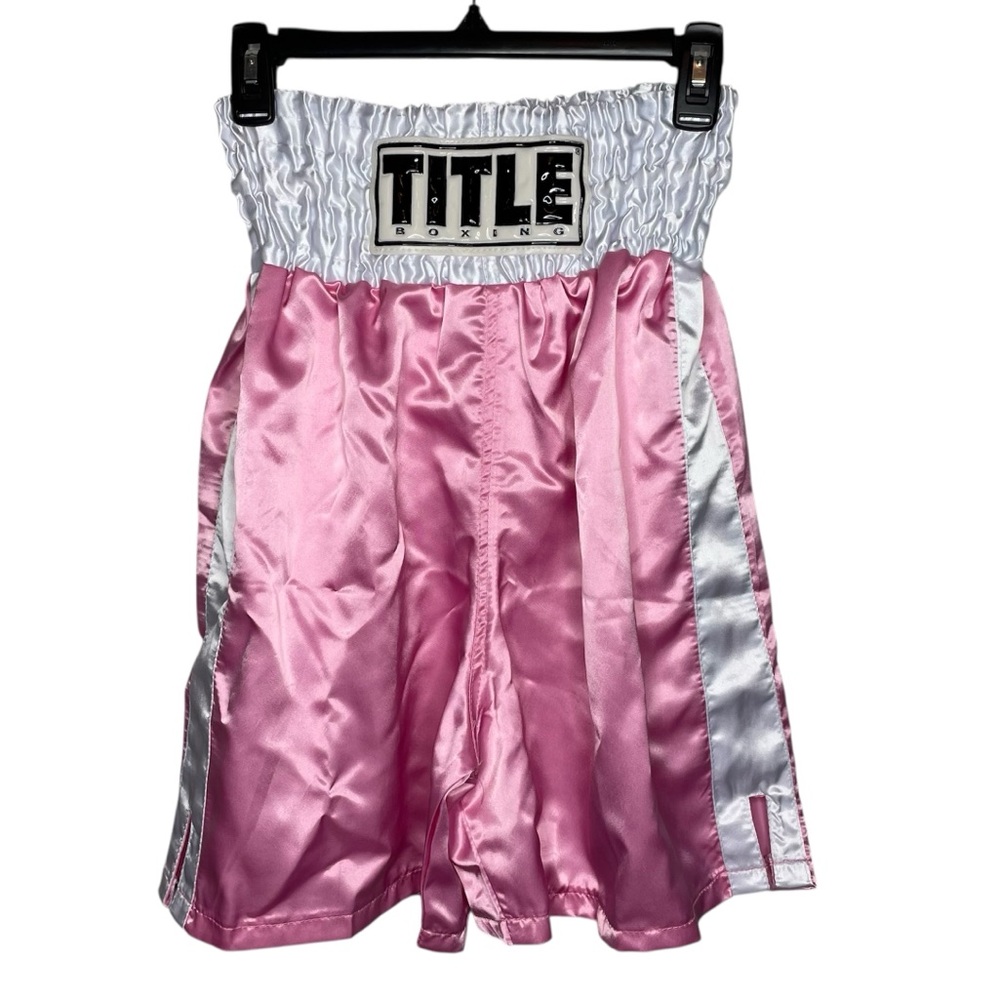 Title Boxing Pink & White Pull On Athletic Boxing Shorts